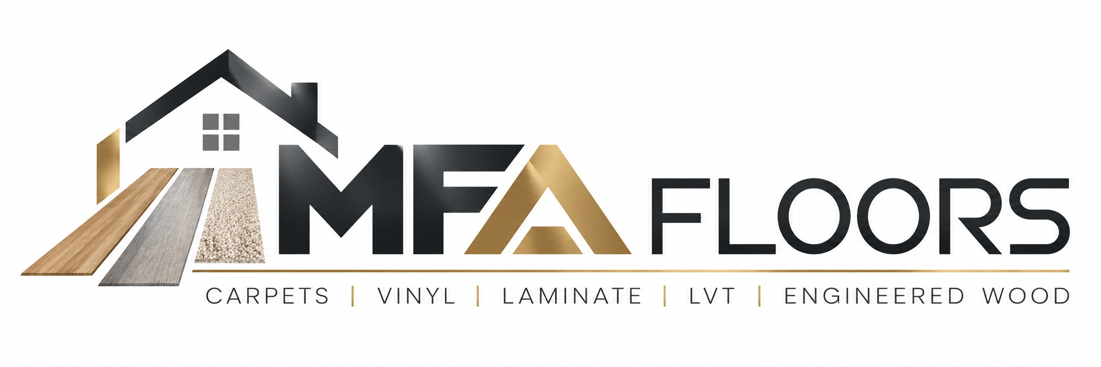 premium flooring logo with house motif